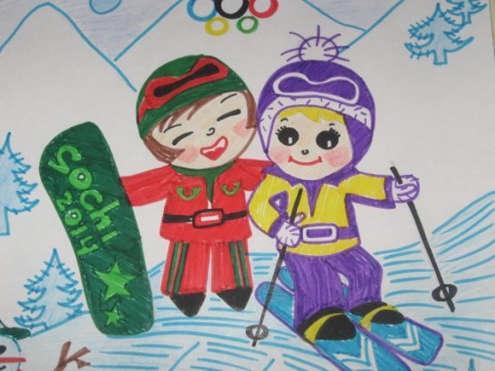 Рисование на тему олимпиада зимняя