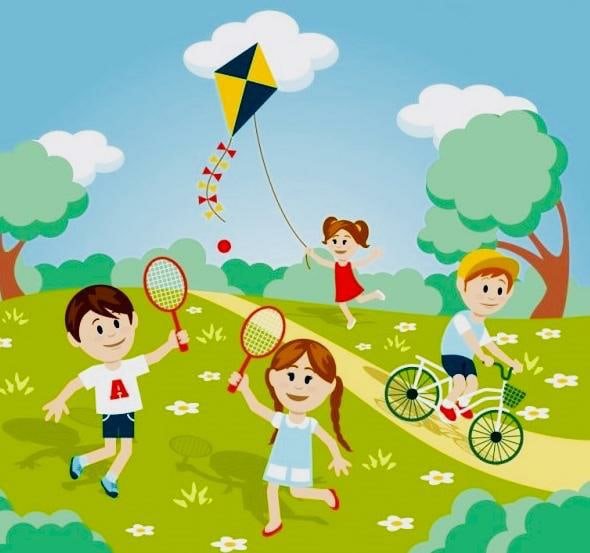 Иллюстрации играющих детей