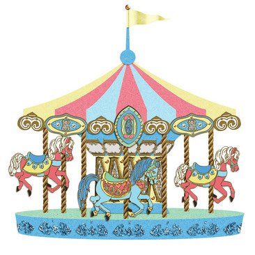 Карусель раскраска