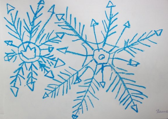 Декабрь снежинки рисование
