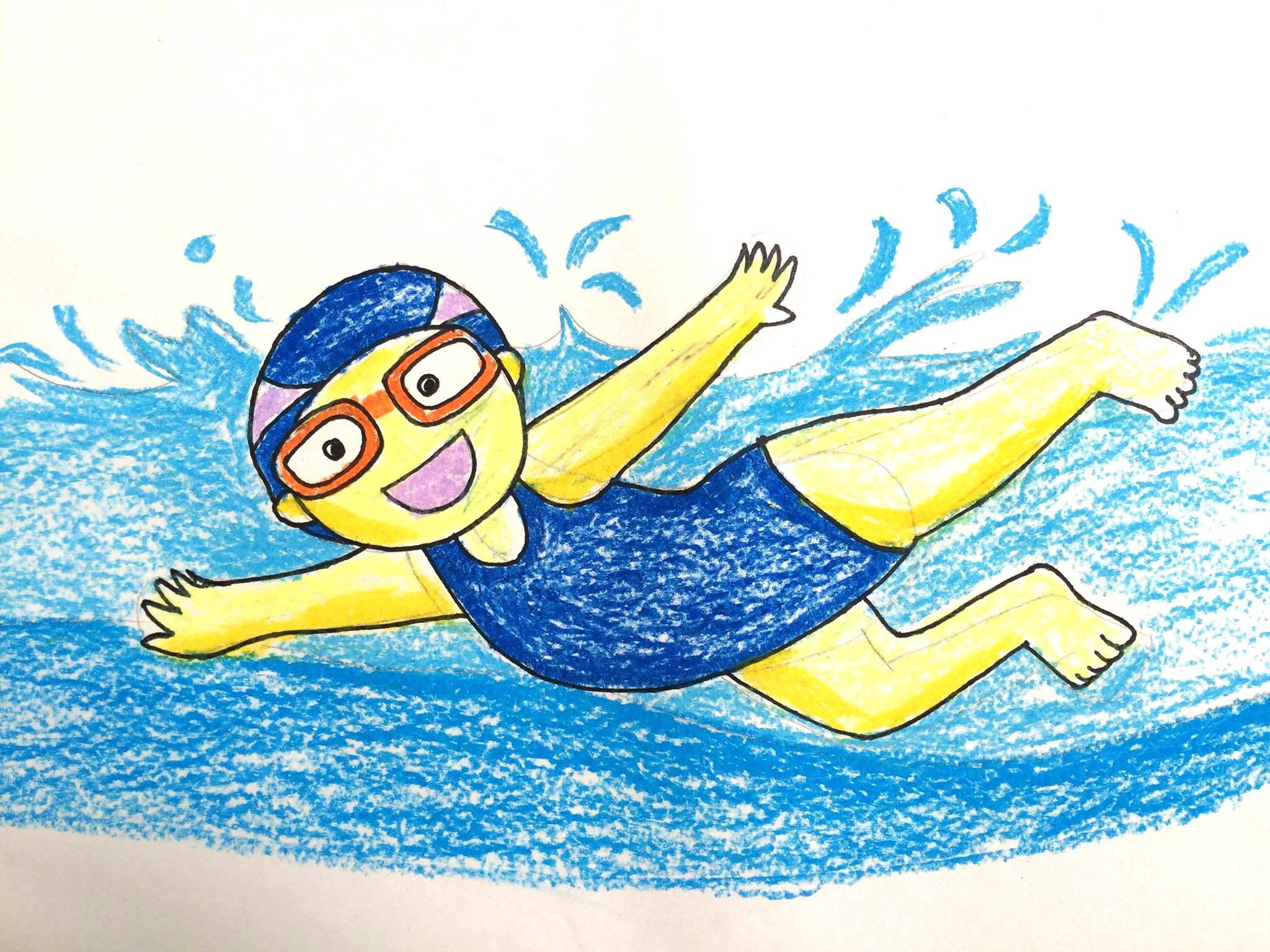 Рисунок тренер по плаванию