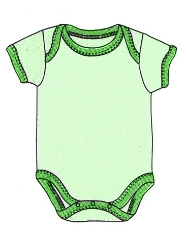 Нарисованный детский бодик