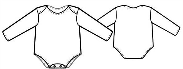 Боди для новорожденных эскиз