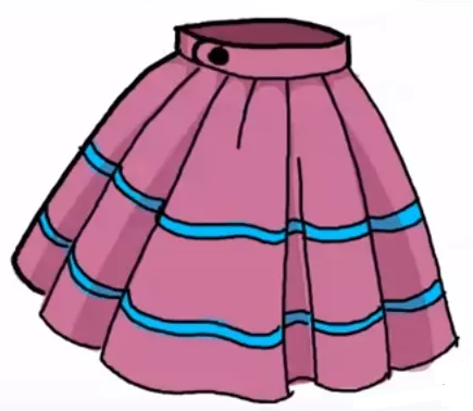 Юбка раскраска