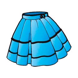 Юбка раскраска для детей