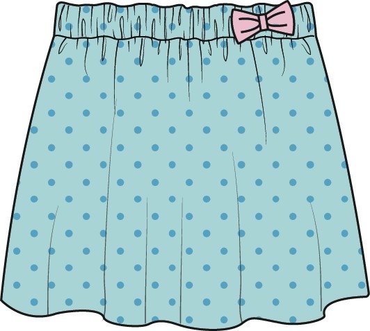 Юбка раскраска