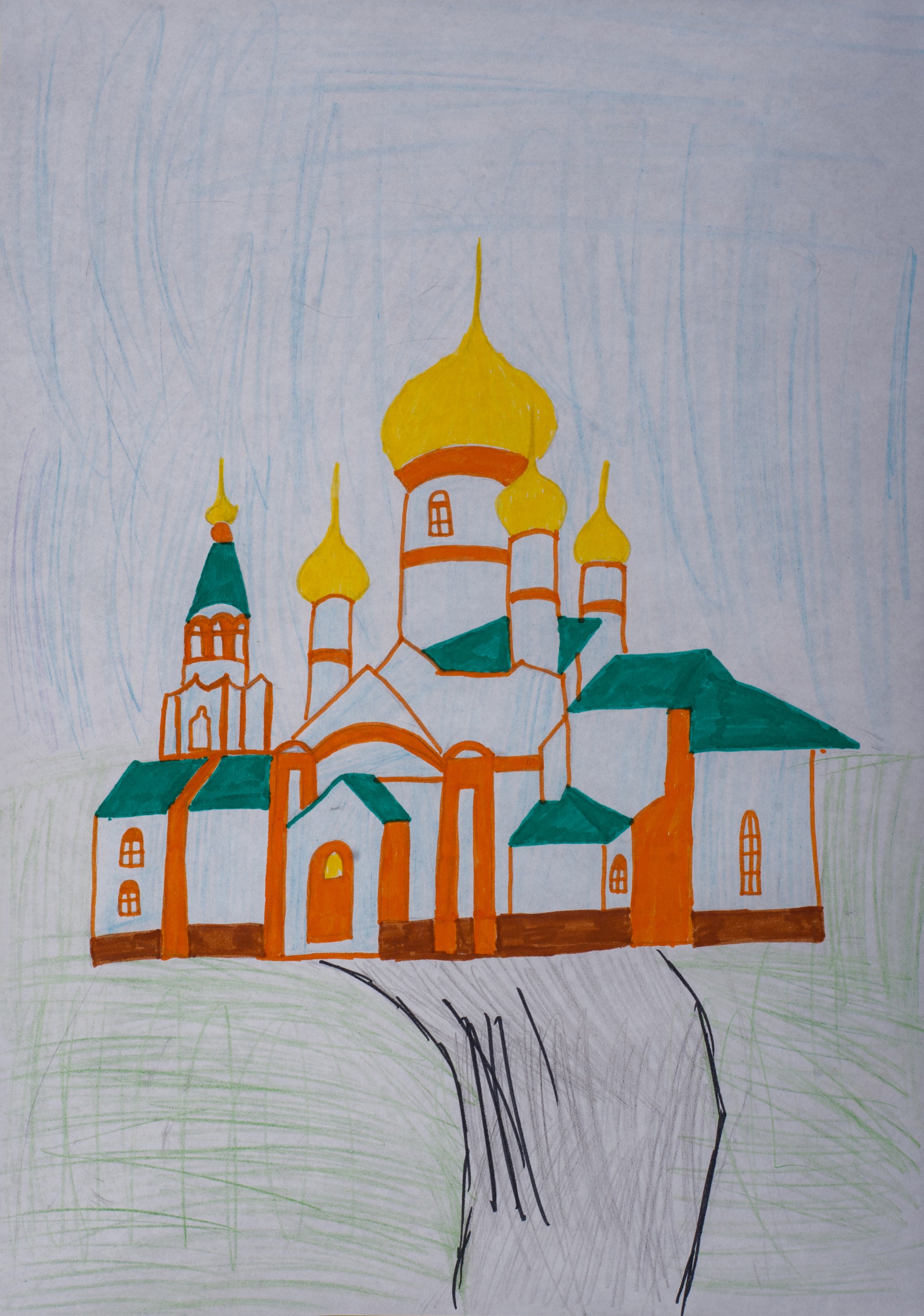 Рисунок Железногорский храм Свято Троицкий