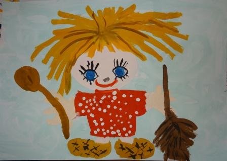 Аппликация домовёнок