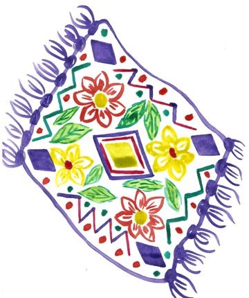 Узор на платке детский рисунок