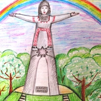 Монумент матери покровительнице в Чебоксарах рисунки детей