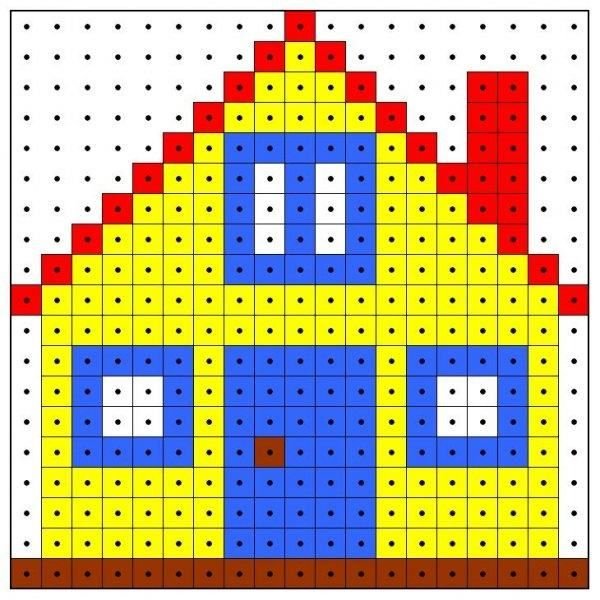 Домик из мозаики детской