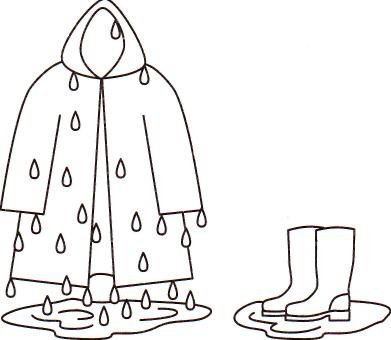 Дождевик раскраска для детей