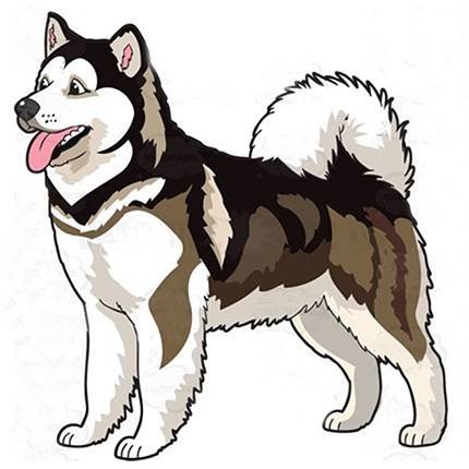 Маламут мультяшный