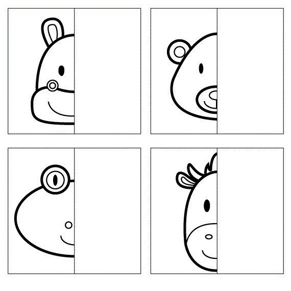 Дорисуй половинку