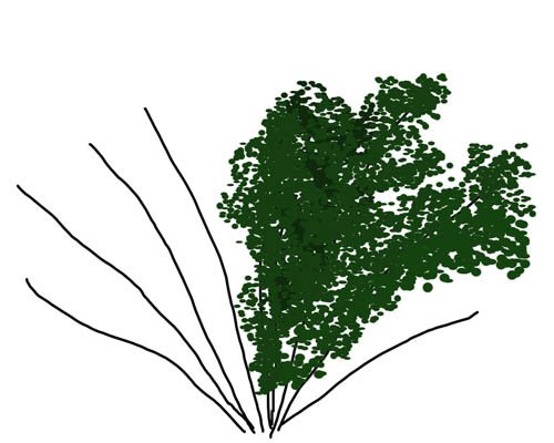 Кусты мультяшные