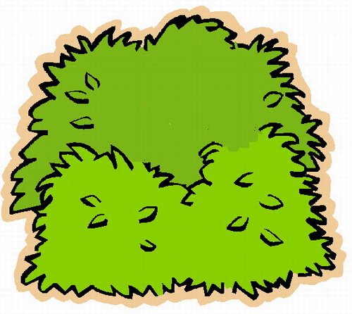 Кусты мультяшные