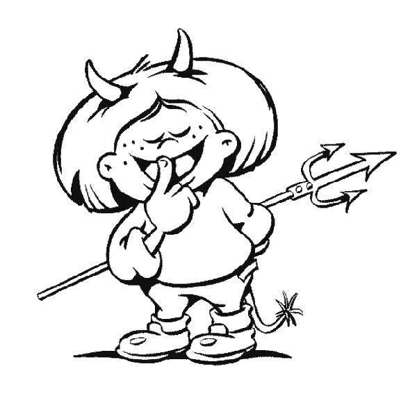 Раскраска чертенок