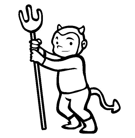 Чертенок раскраска для детей