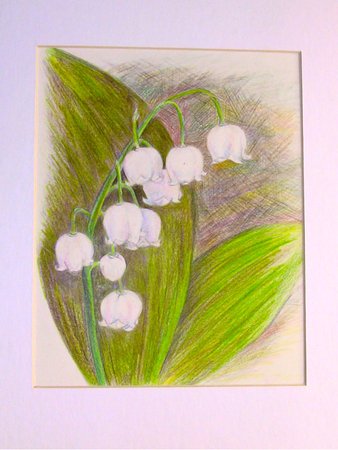 Схема рисования ландыша