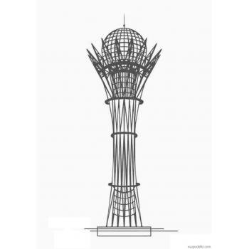 Байтерек вектор чб