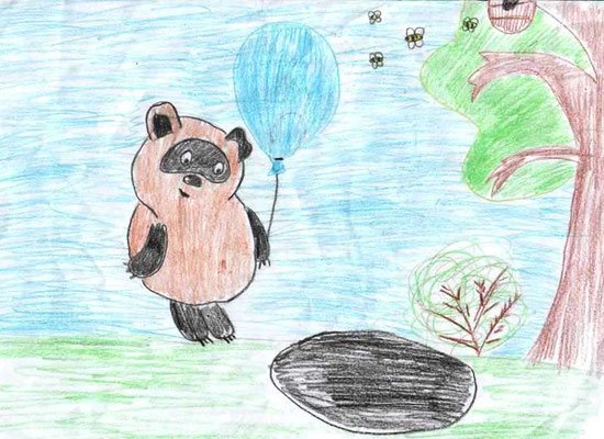 Рисунок к сказке Винни пух