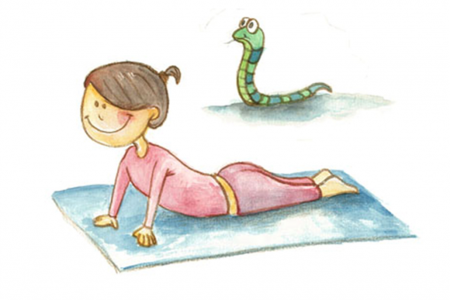 Поза змеи йога для детей