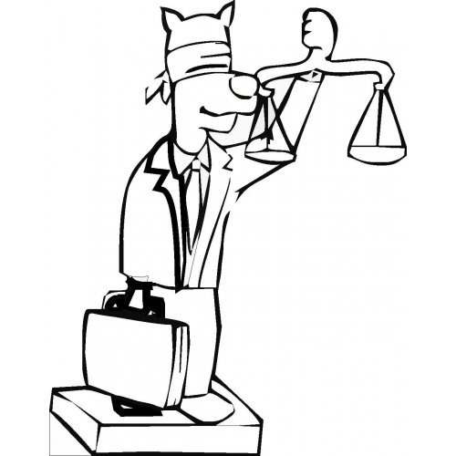 Адвокат раскраска
