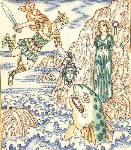 Иллюстрации к мифе о Персее и Андромеде