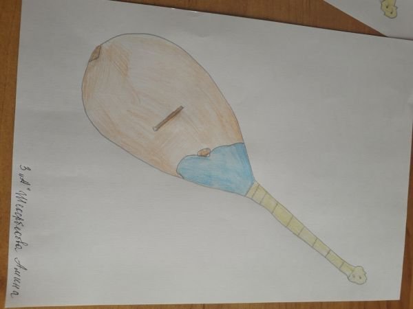 Домбра рисунок карандашом