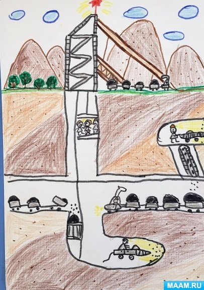 Шахта нарисованная