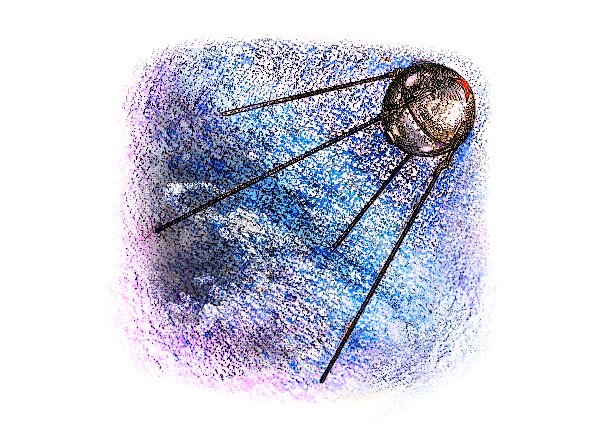 Спутник раскраска