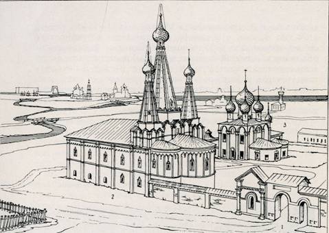 Воскресенский монастырь в Угличе чертеж