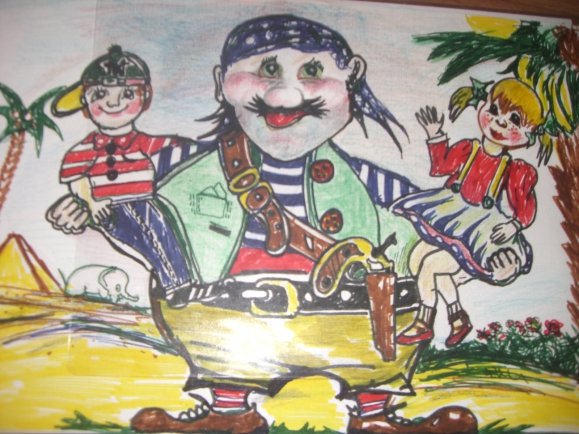 Бармалей рисунок для детей