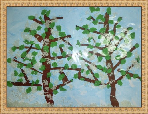 Черемуха карандашом