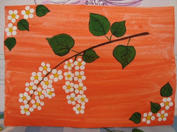 Черемуха карандашом