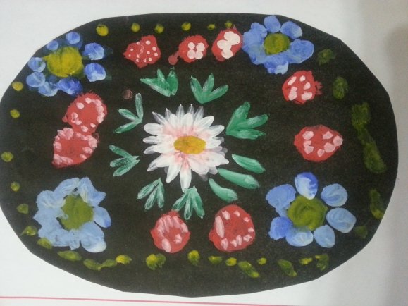 Рисование Жостовский поднос старшая группа