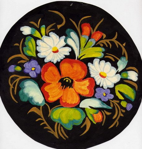 Декоративное рисование букет цветов