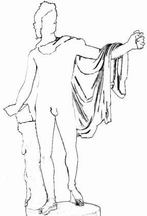 Бог Аполлон карандашом