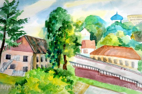 Нарисовать Могилевский дворик Пенза