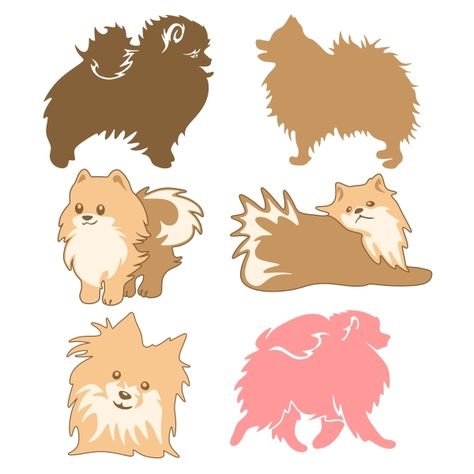 Померанский шпиц силуэт