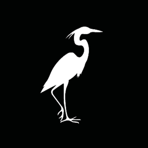 Силуэт Цапли для вырезания