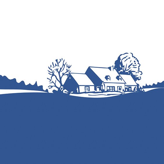 Силуэт деревенского домика