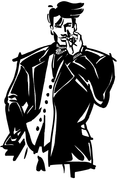 Стильный мужчина вектор