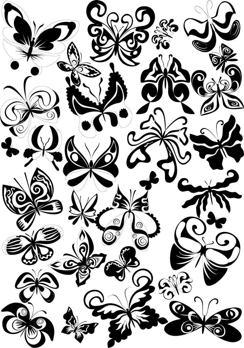 Стилизованные бабочки