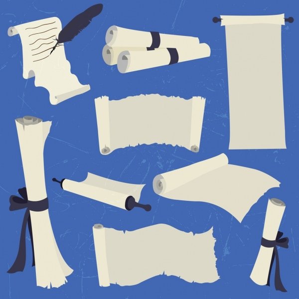 Бумажные предметы вектор