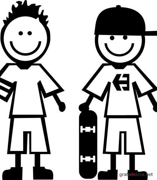 Человечки векторный клипарт