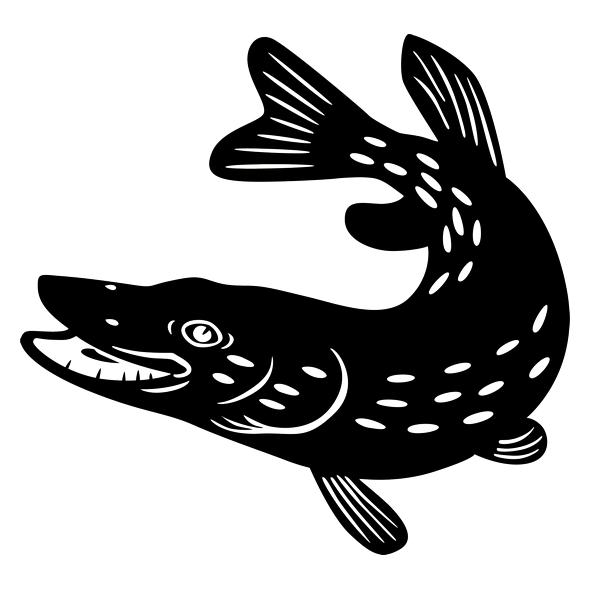 Наклейка щука на авто