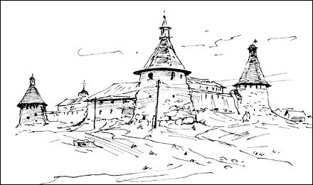 Соловецкий монастырь контур