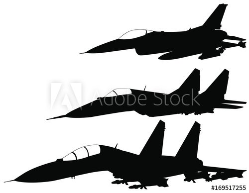 Силуэт f16 су27