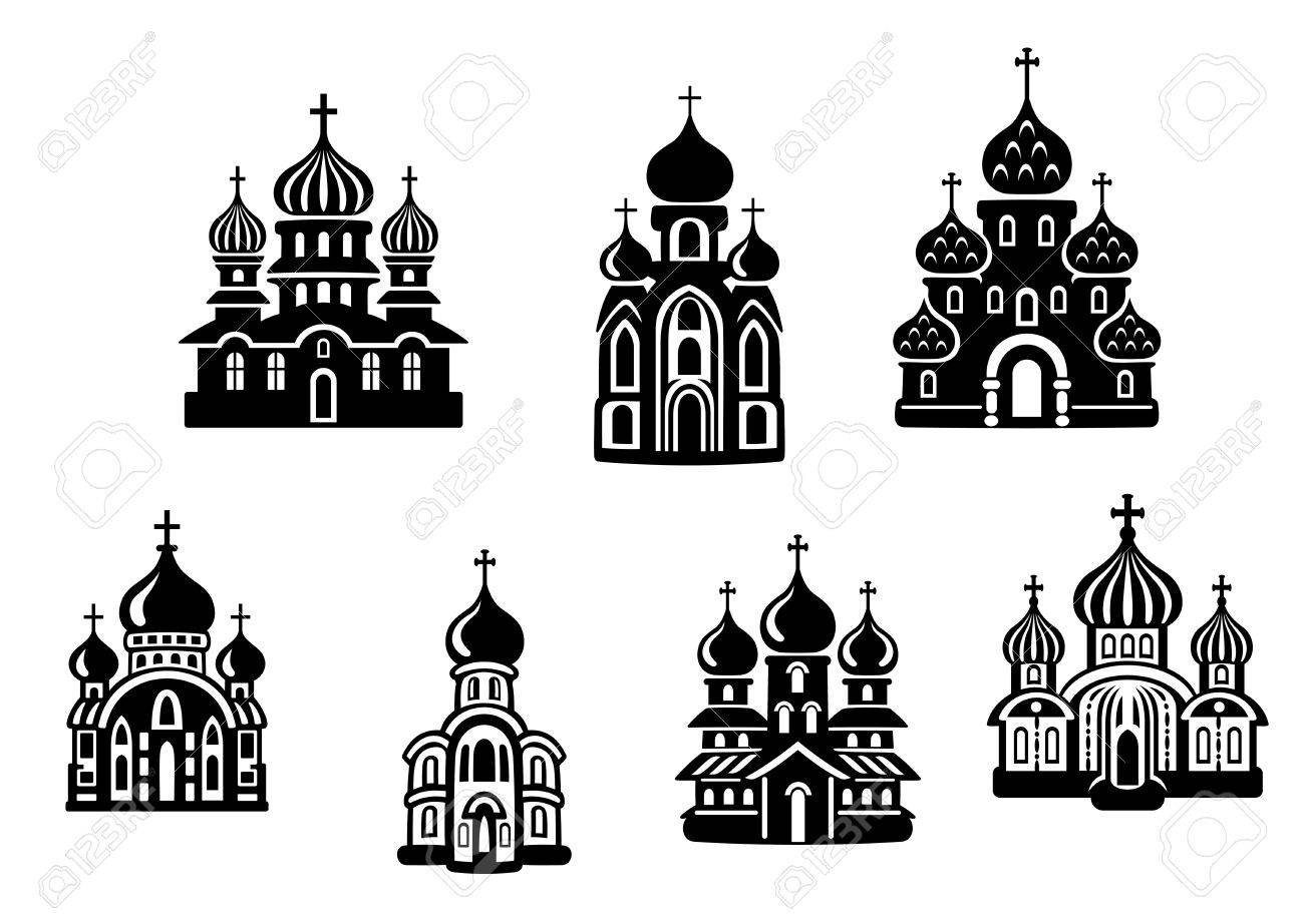 Силуэт православного храма